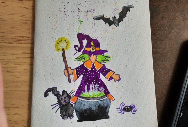 Watercolor Halloween Invitation