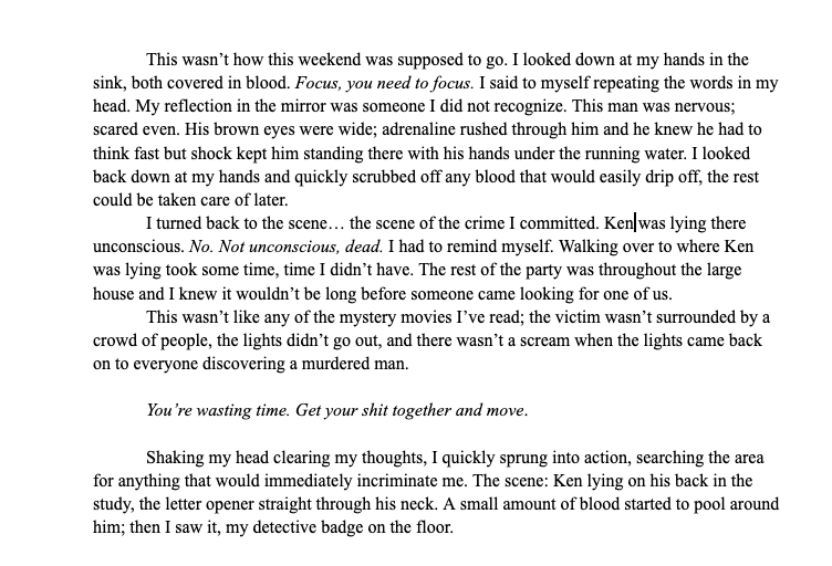 Not your average mystery - student project