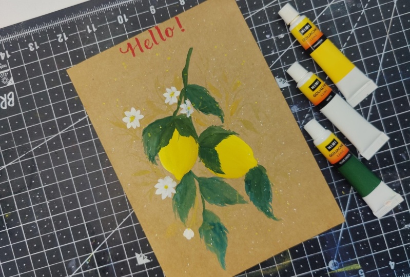 Vintage fruit postcard