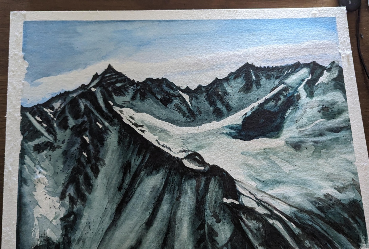 snowly sunny mountains - student project