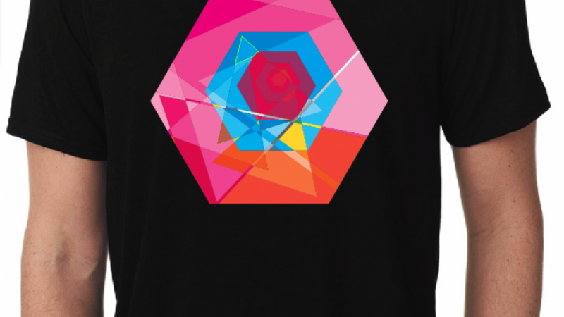 Geometric T-Shirt Designs Using a heat pressed Opaque Transfer