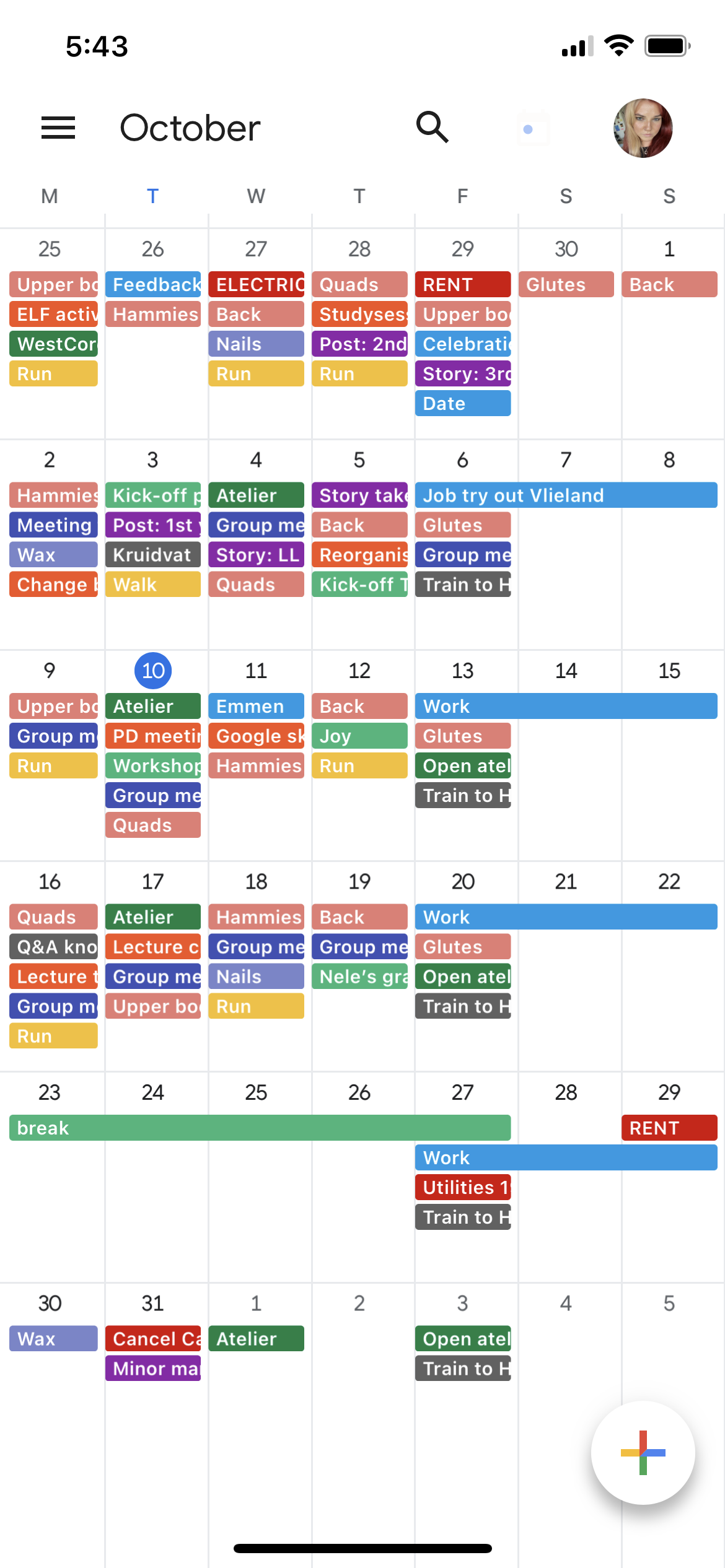 Organising my daily life with a full time study, a job and fitness goals