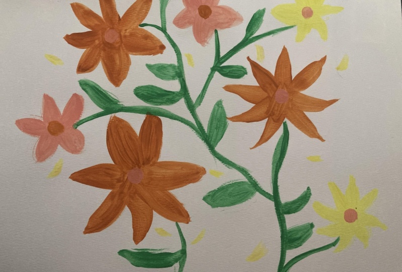 Gouache flowers