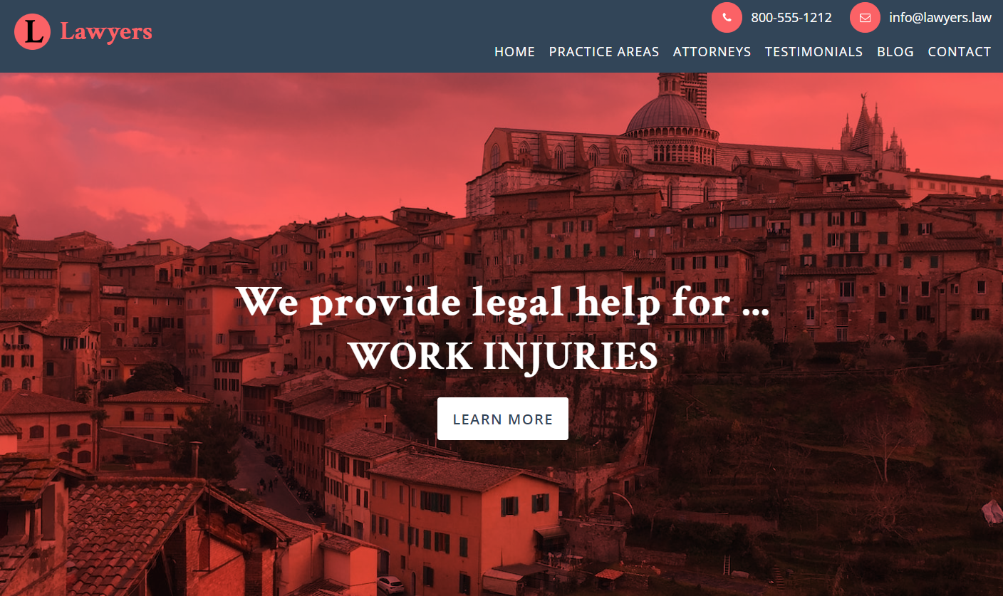 Skillshare Lawyers Website - student project