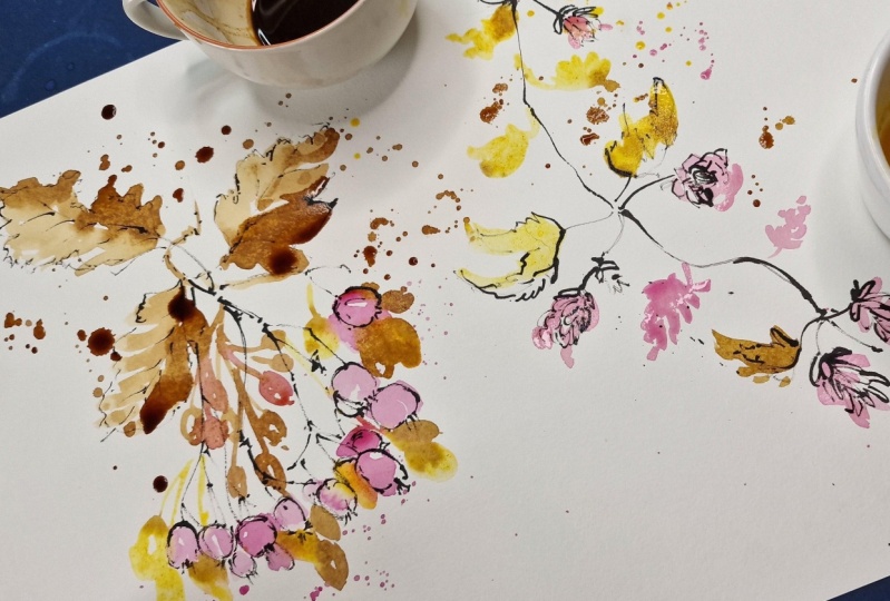 Capturing Shapes and textures using dip pen