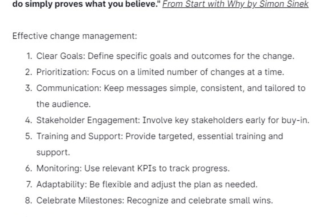 Change Mangement - student project