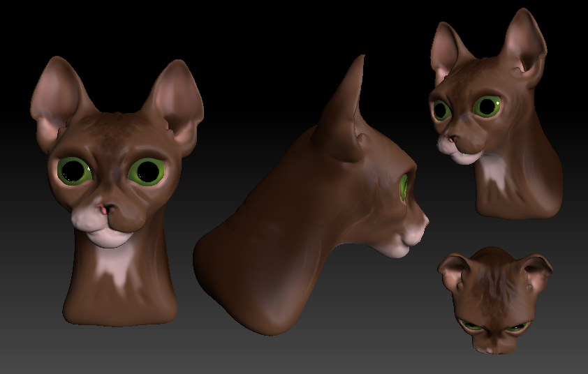 Sphinx cat bust - student project