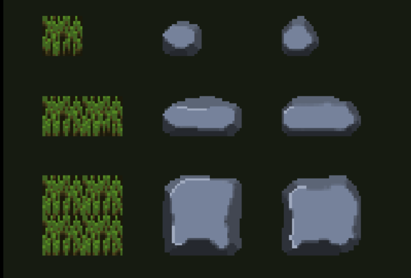 grass and stone