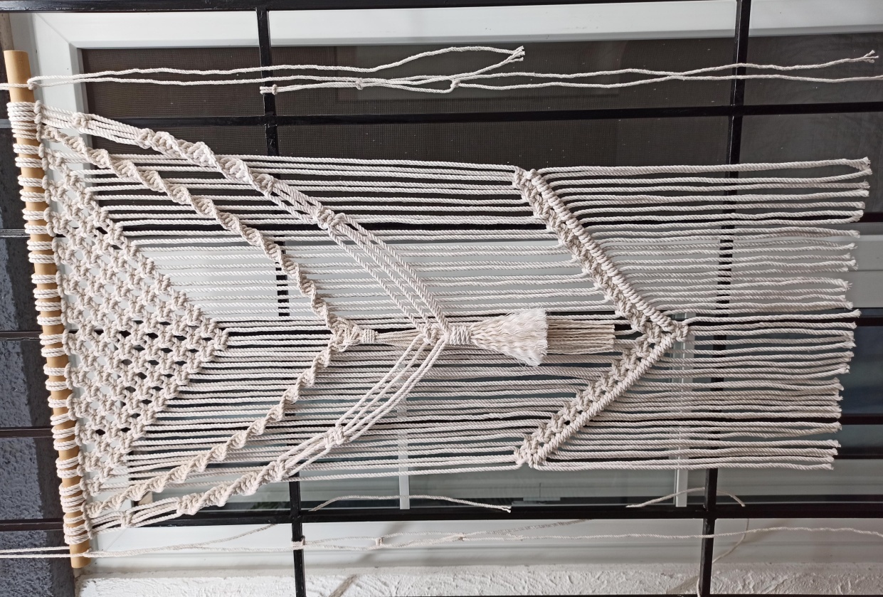 Wall hanging macrame - student project