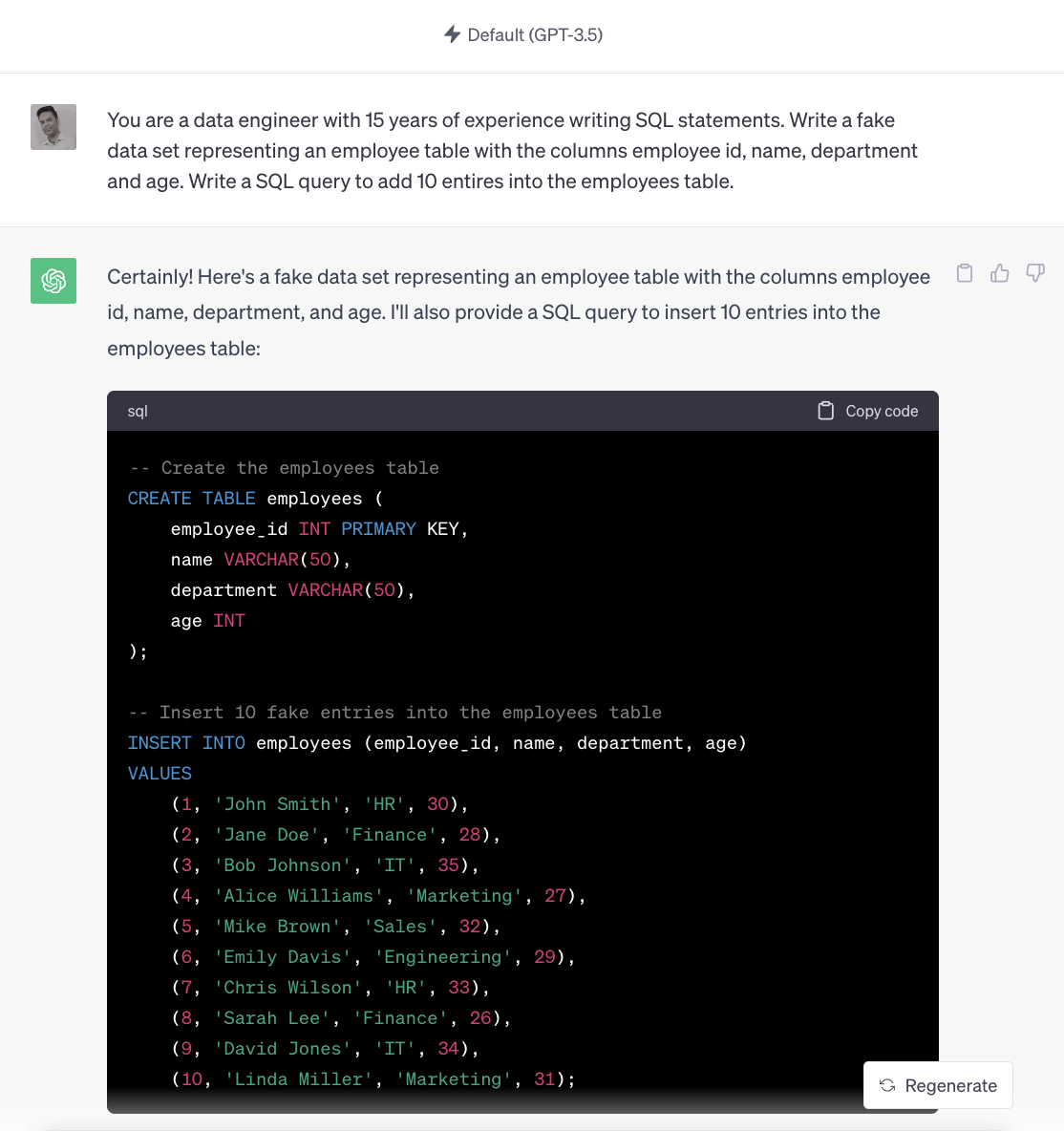 SQL mastery using ChatGPT - student project
