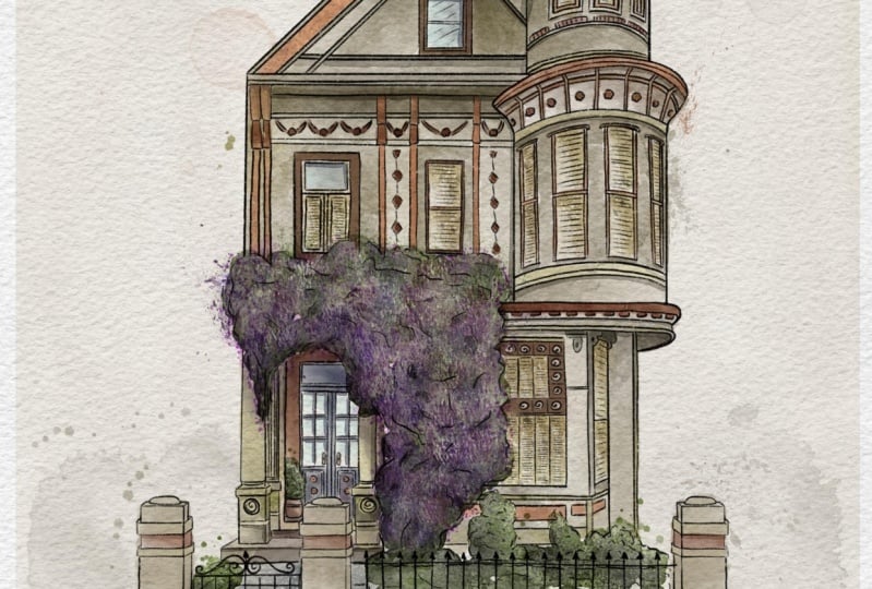Watercolour urban sketching