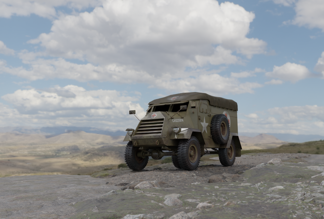 Blender Military Truck - student project