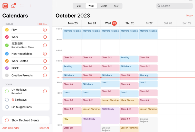 My Calendar Blocking