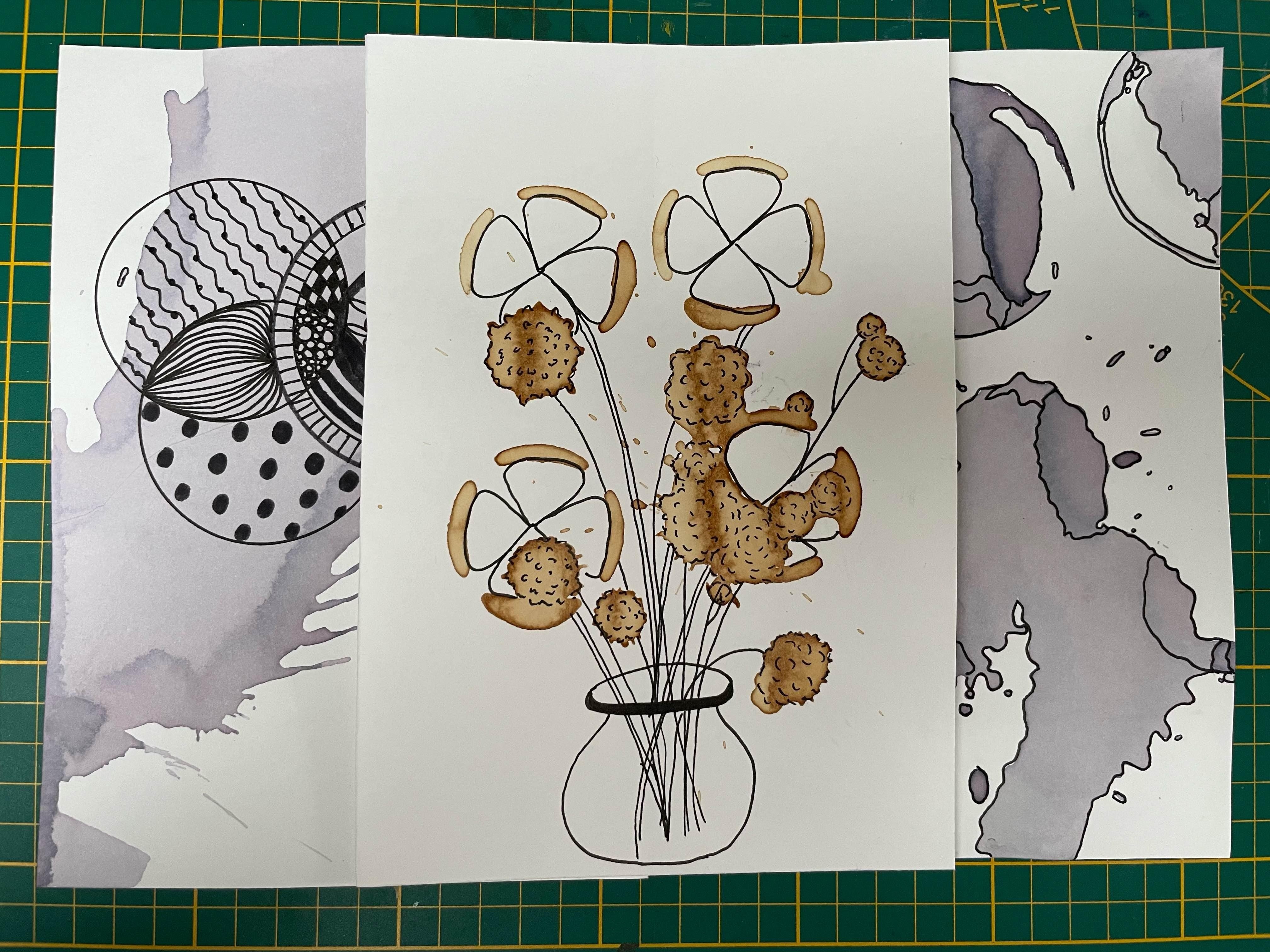 Mindful art out of stains - student project