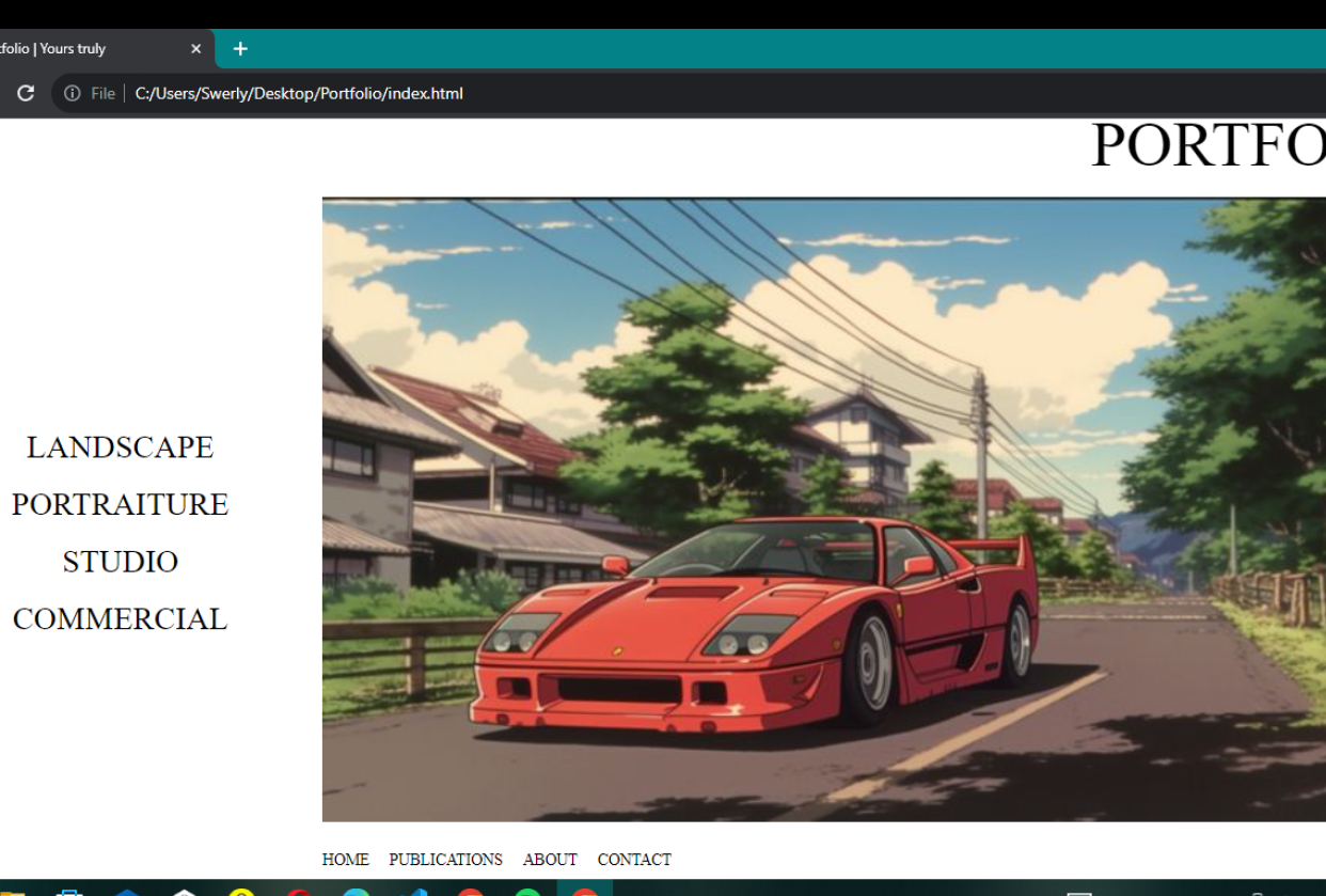 The car portfolio - student project