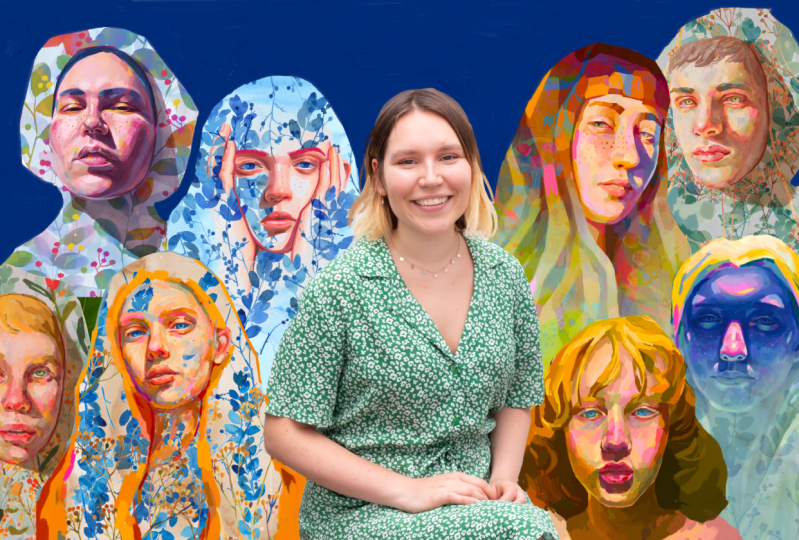 Colorful Portrait in Procreate