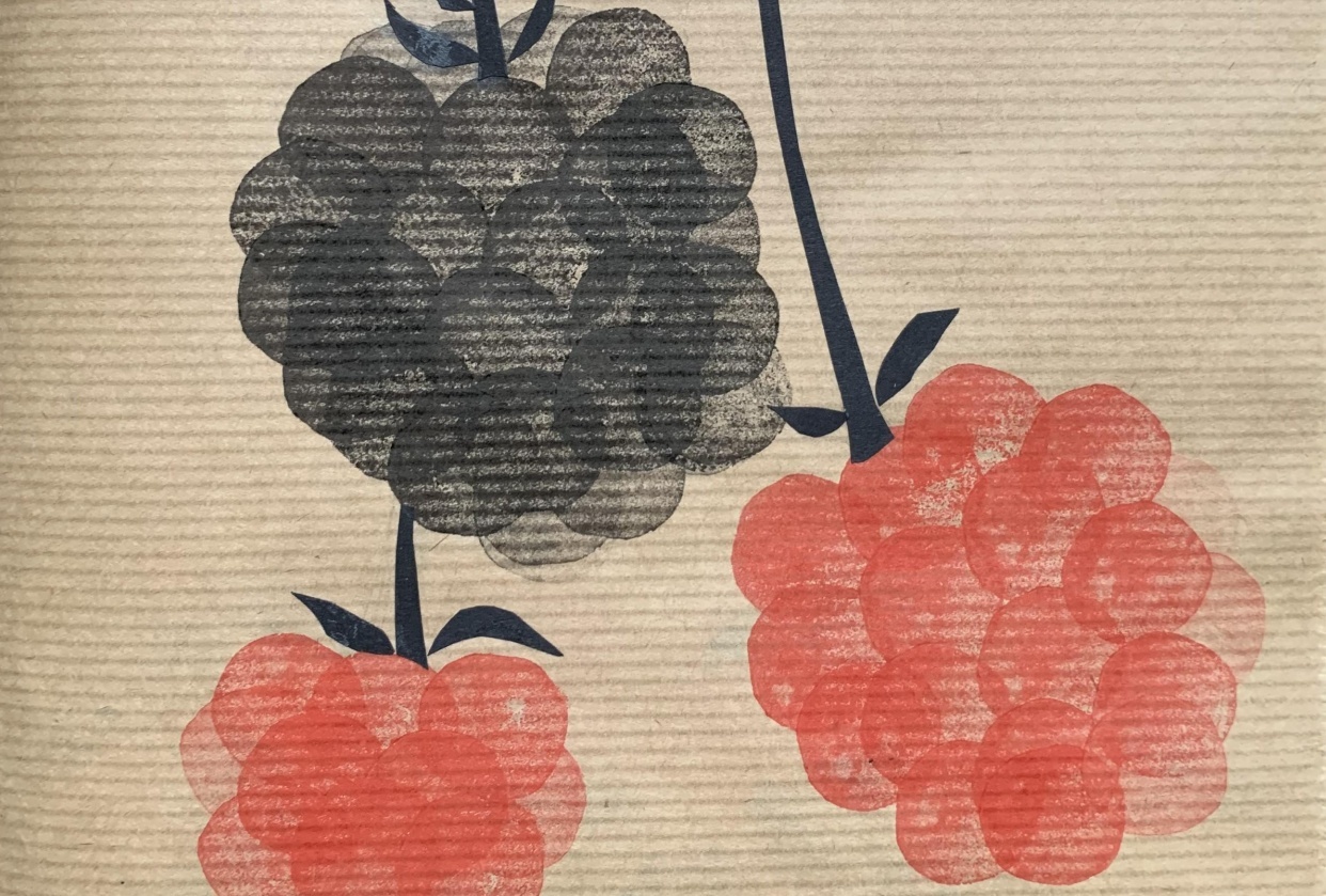 Newfound love: creating on brown paper - student project