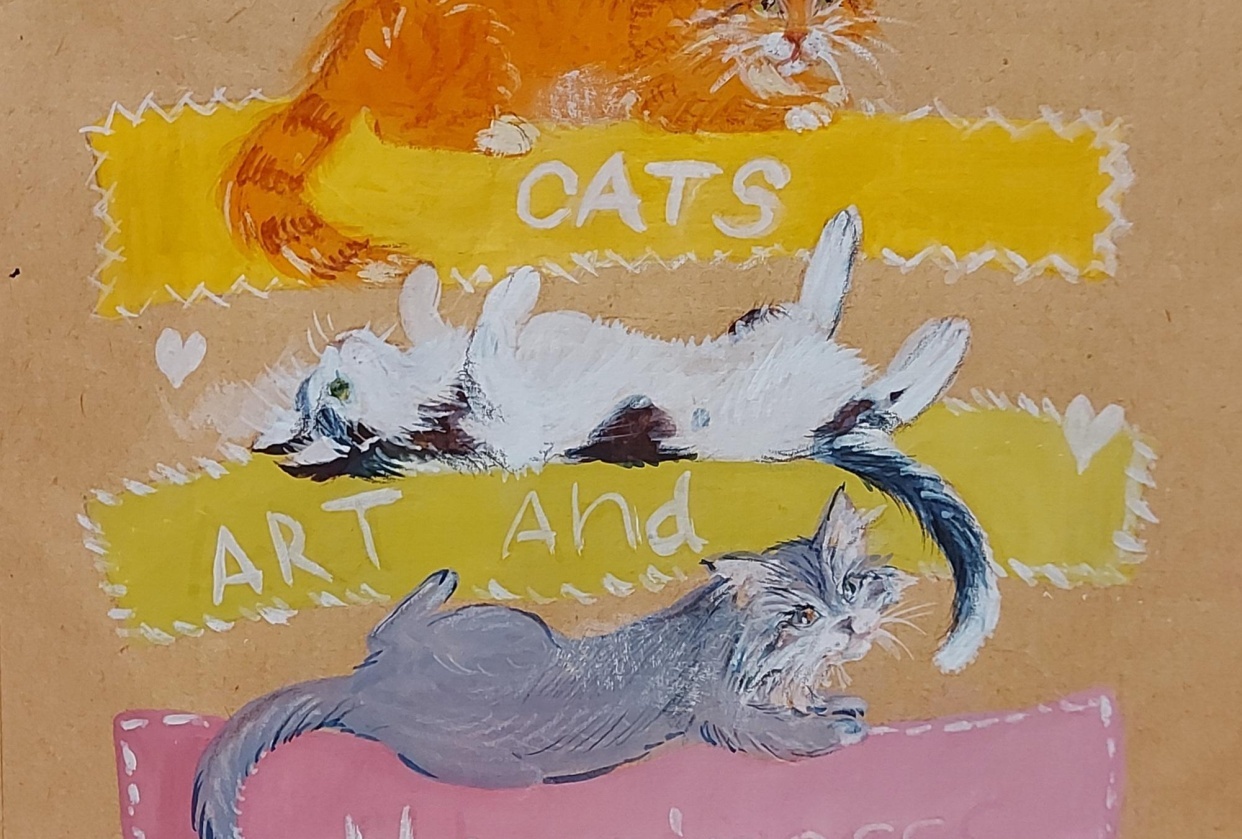 Cats and flowers - student project