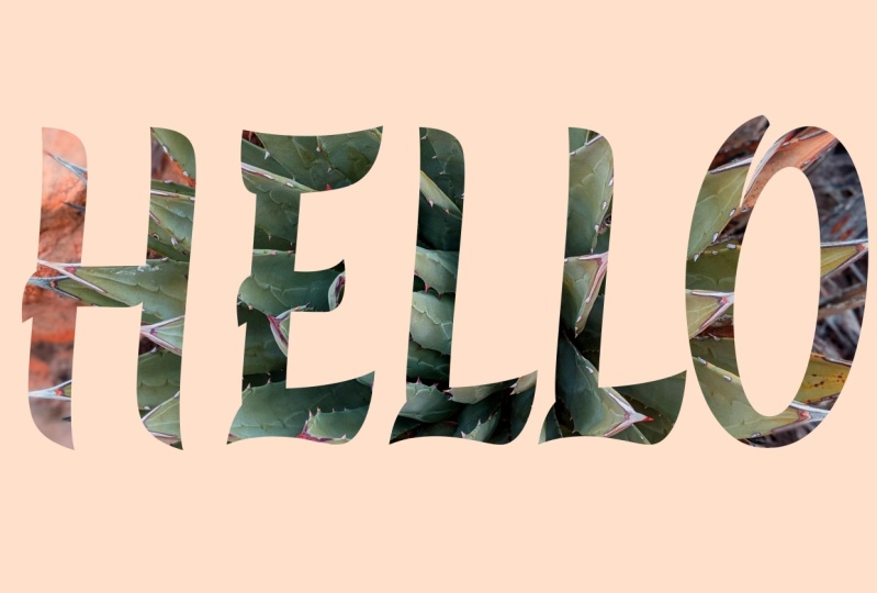 Typography using a mask