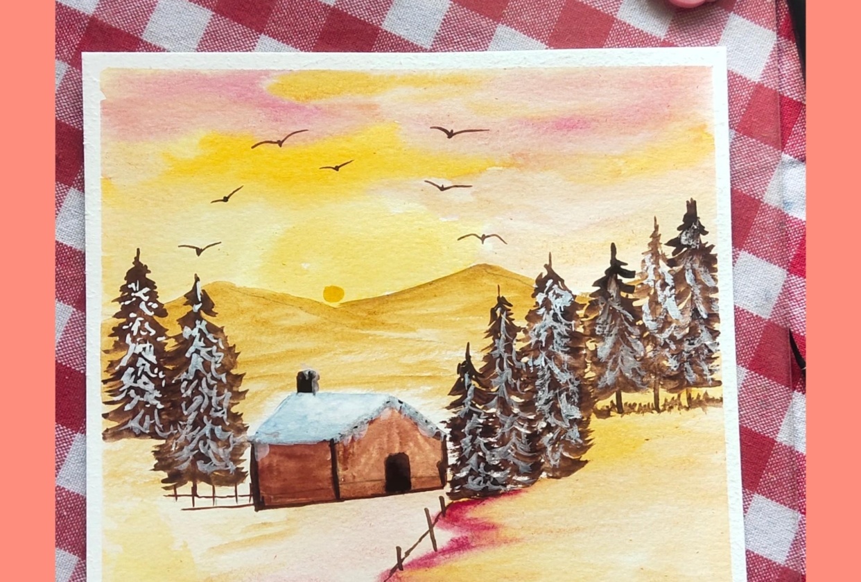 Holiday card with the help of AI - student project