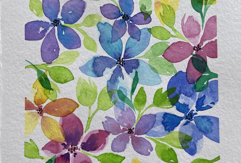 Simple watercolour florals