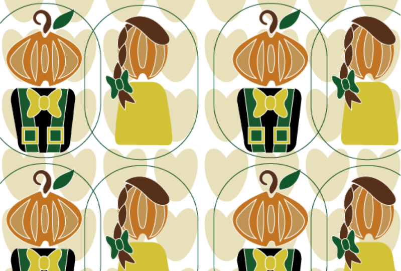 Pumpkin Folk Pattern