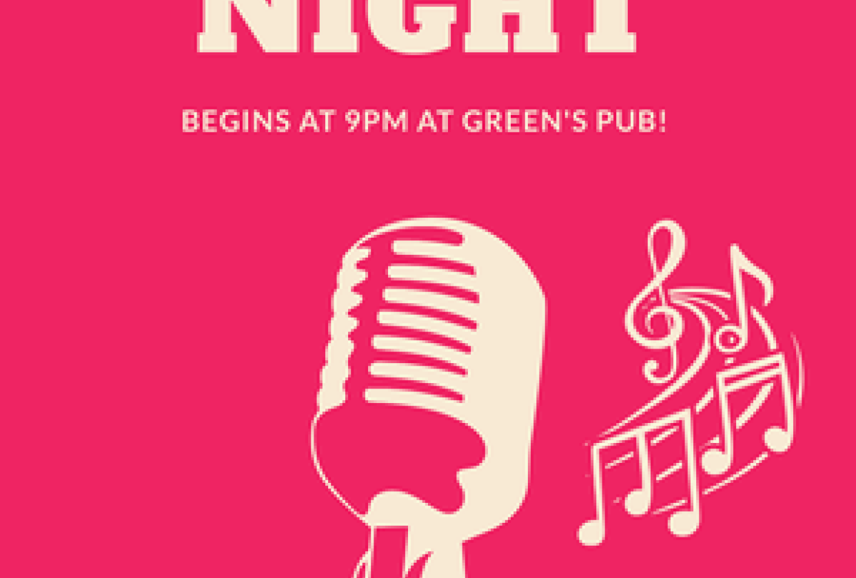 Karaoke night poster - student project