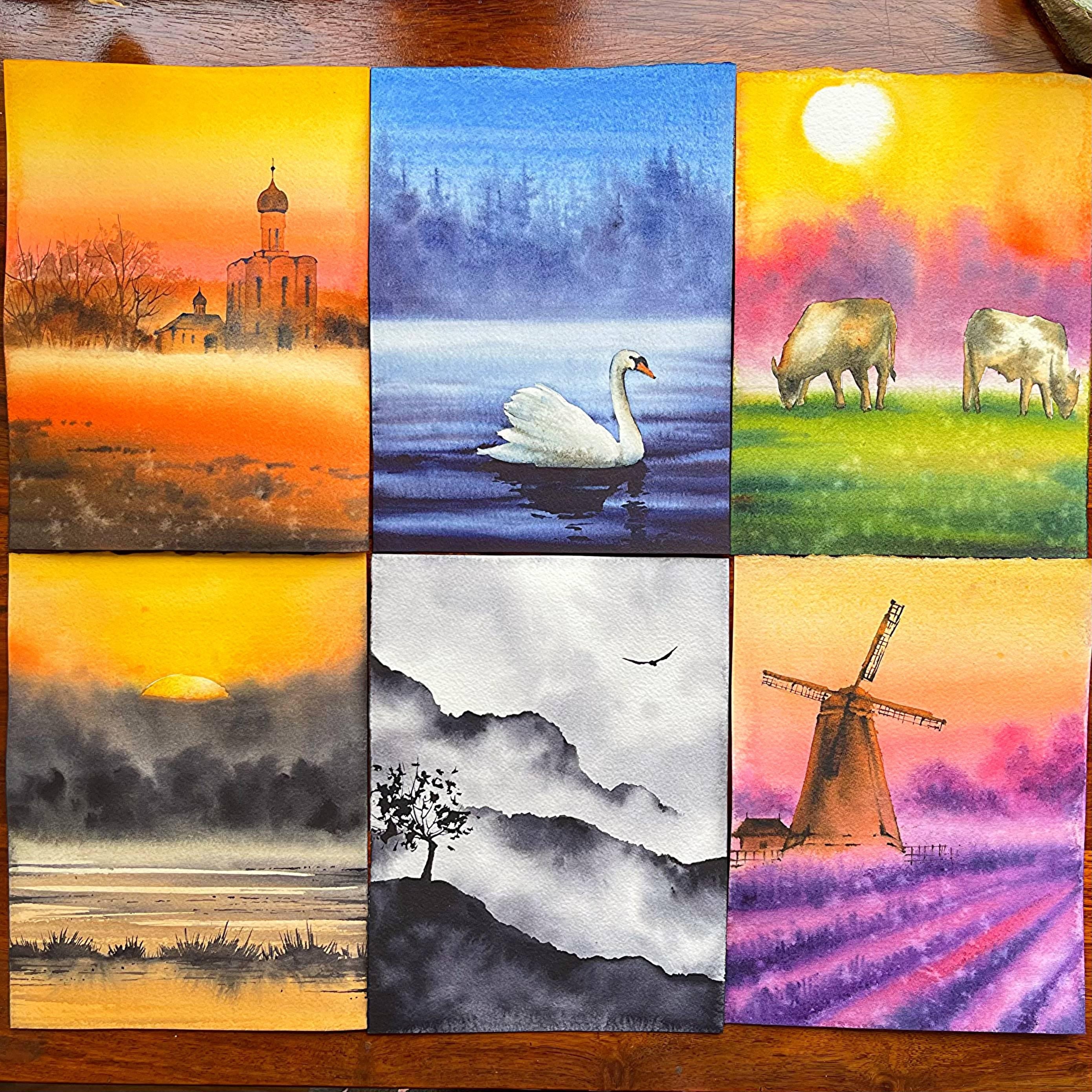 Lets paint moody, dramatic and Dreamy Landscape - student project