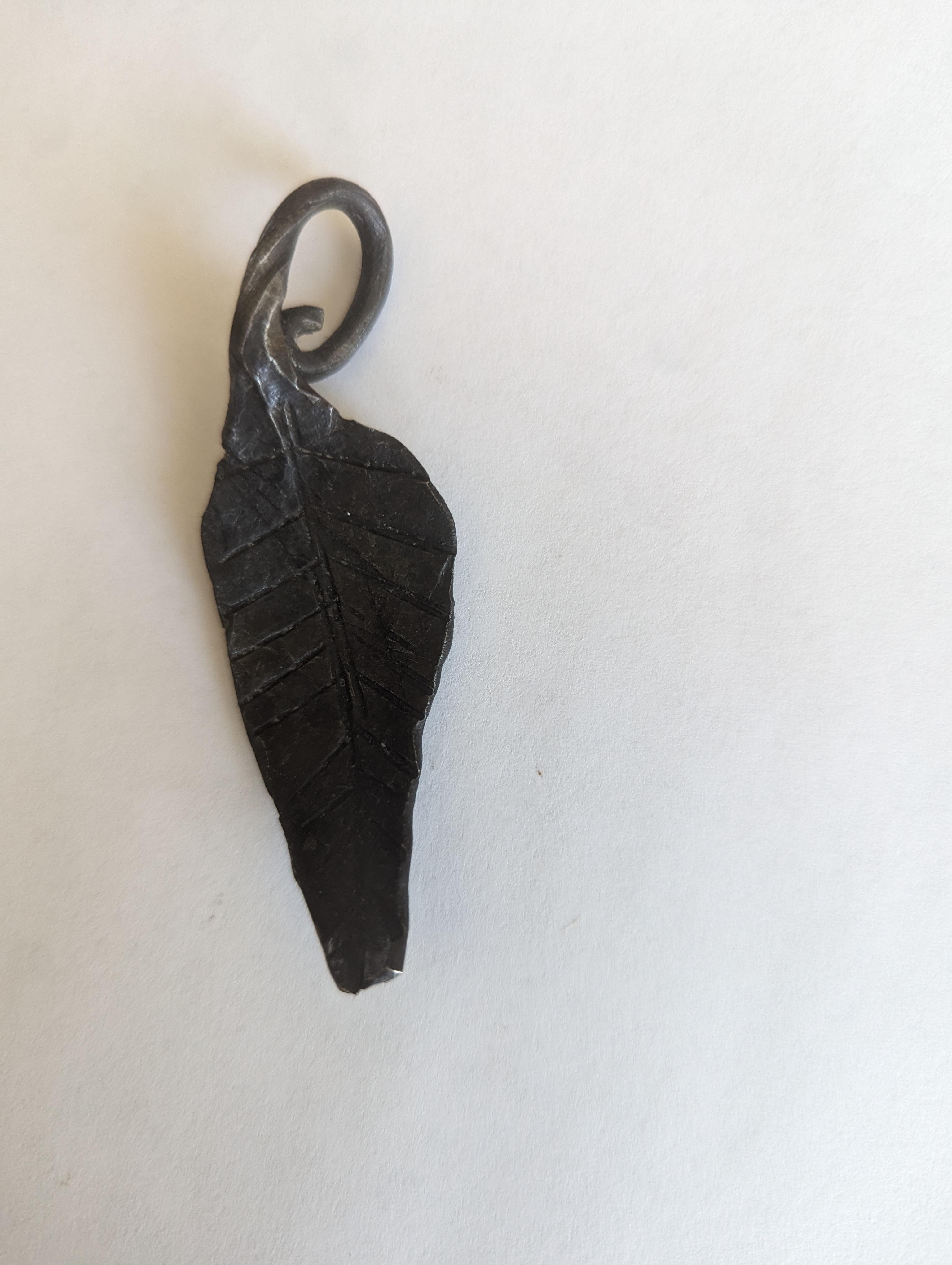 Textured leaf keychains - student project