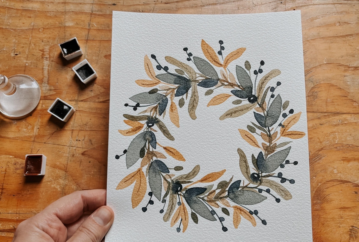 Come & Paint With Your Own Watercolours - student project