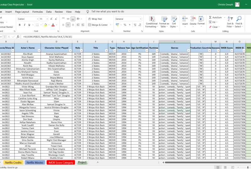 VLOOKUP Project