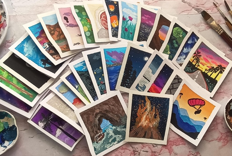 30 Days Gouache Paintings