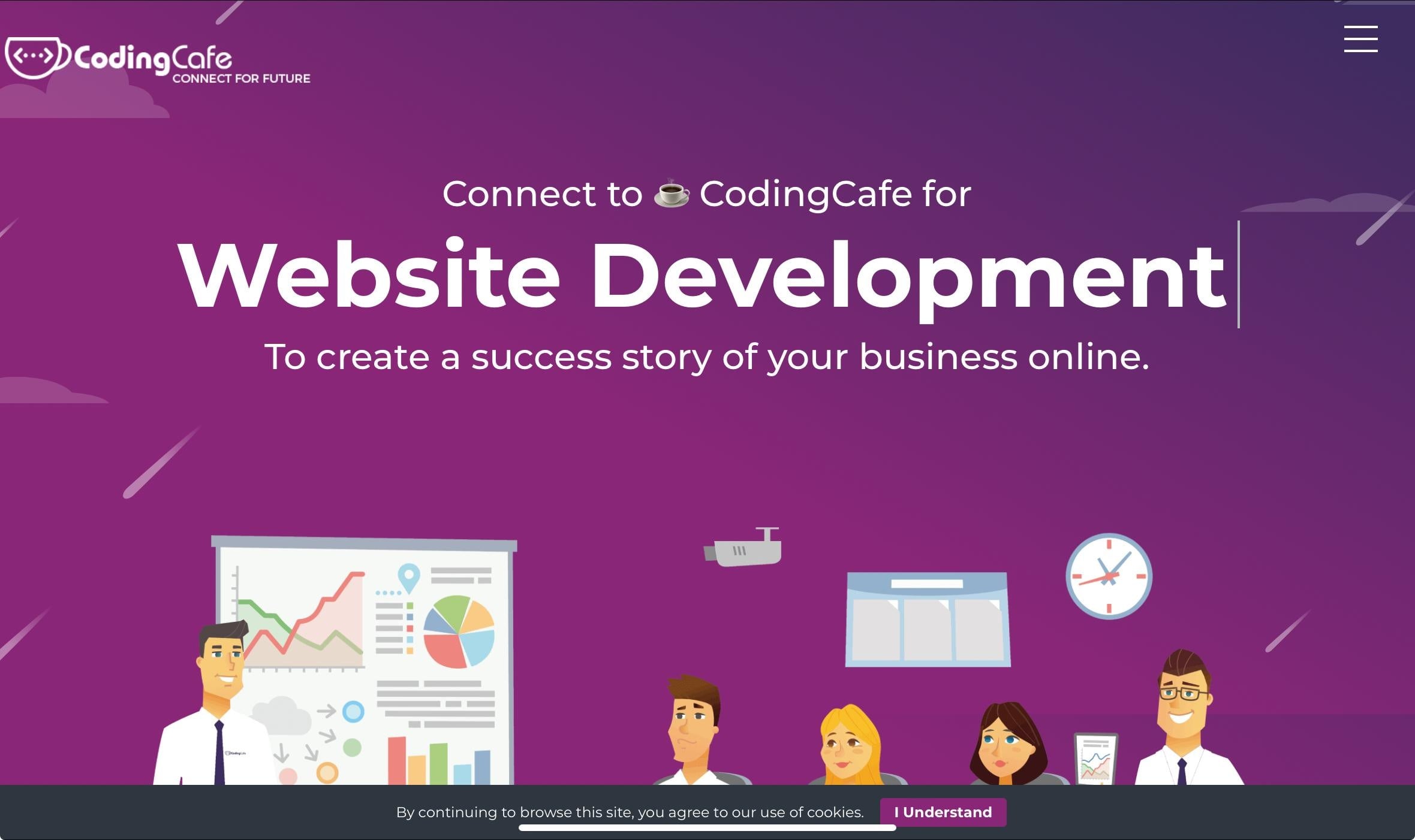 CODINGCAFE landing page - student project