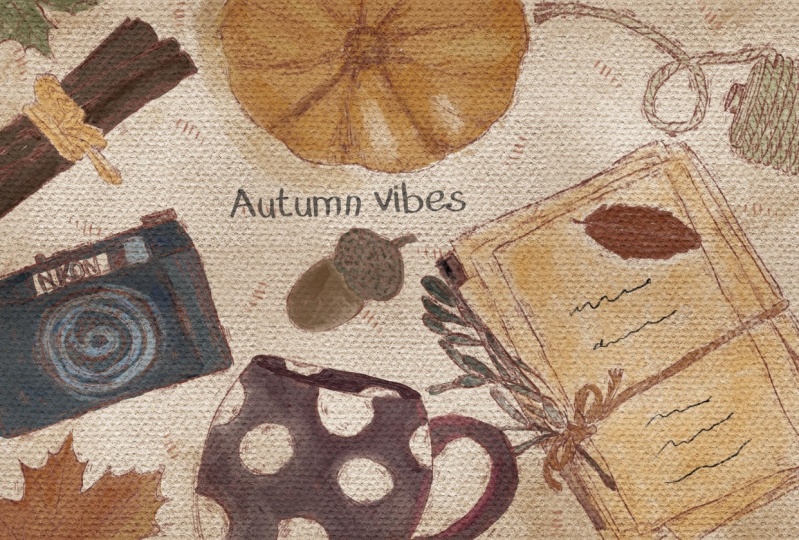 Watercolour autumn in procreate with Inga Yoon