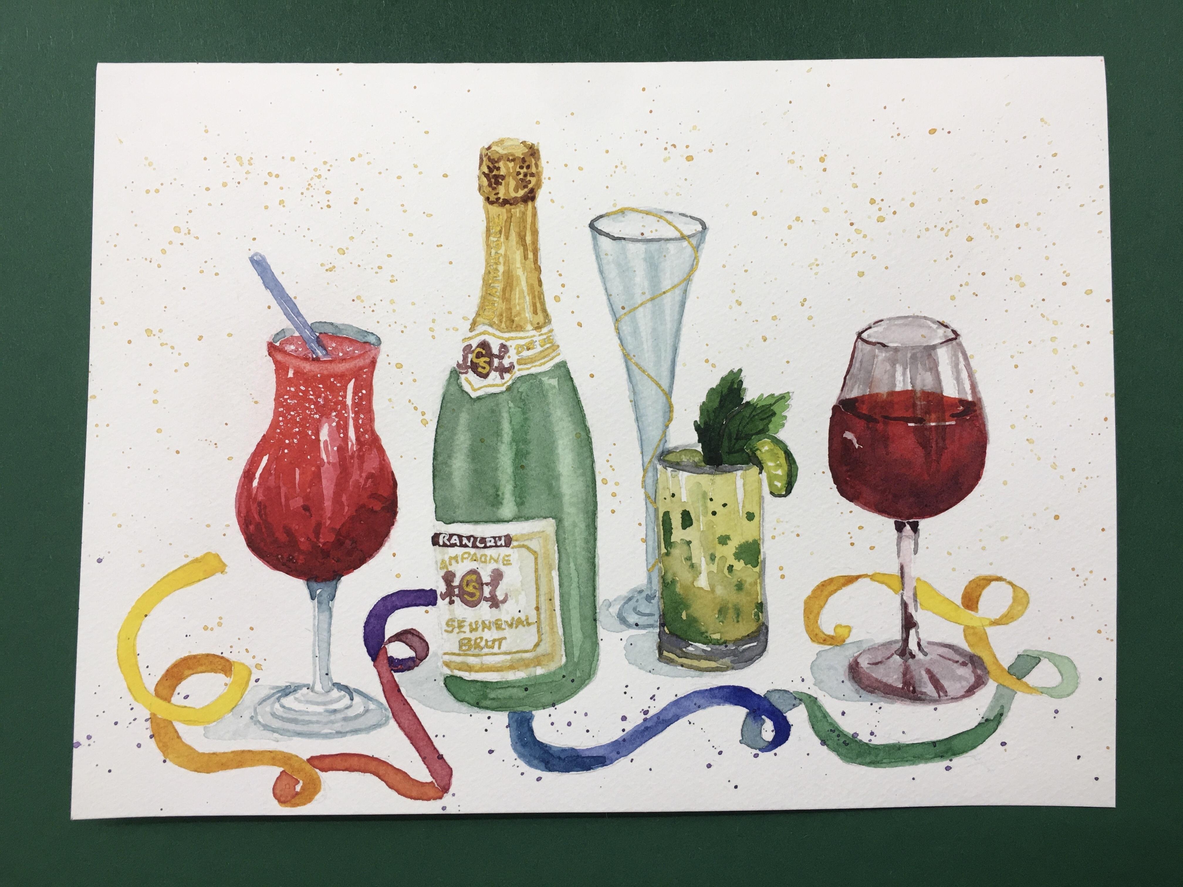 Drawing and Painting Beverages - student project