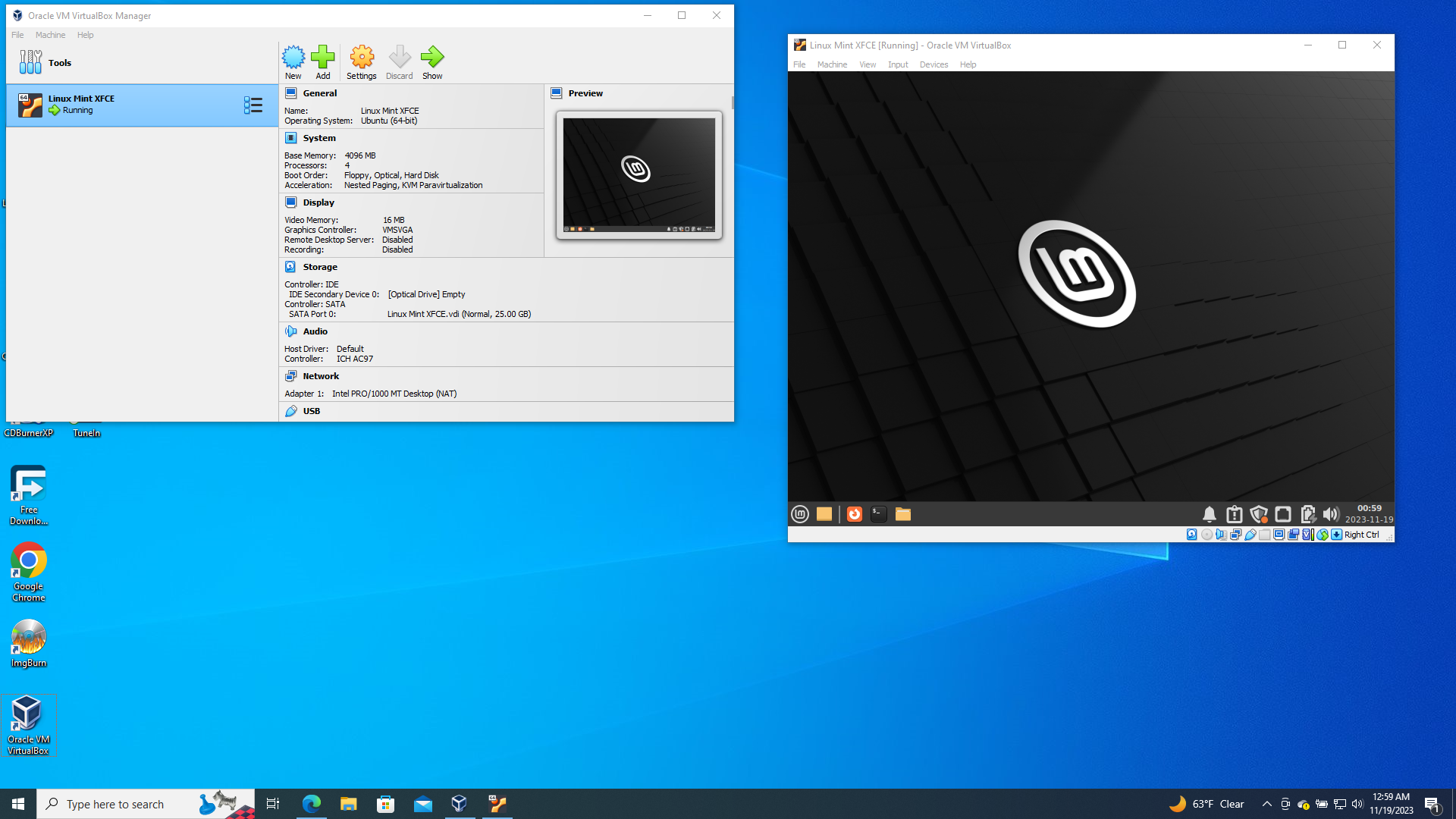 Linux Mint XFCE - student project