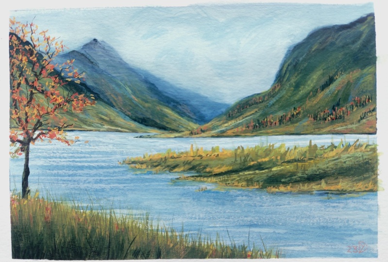 Gouache Mountains with Sarah Burns