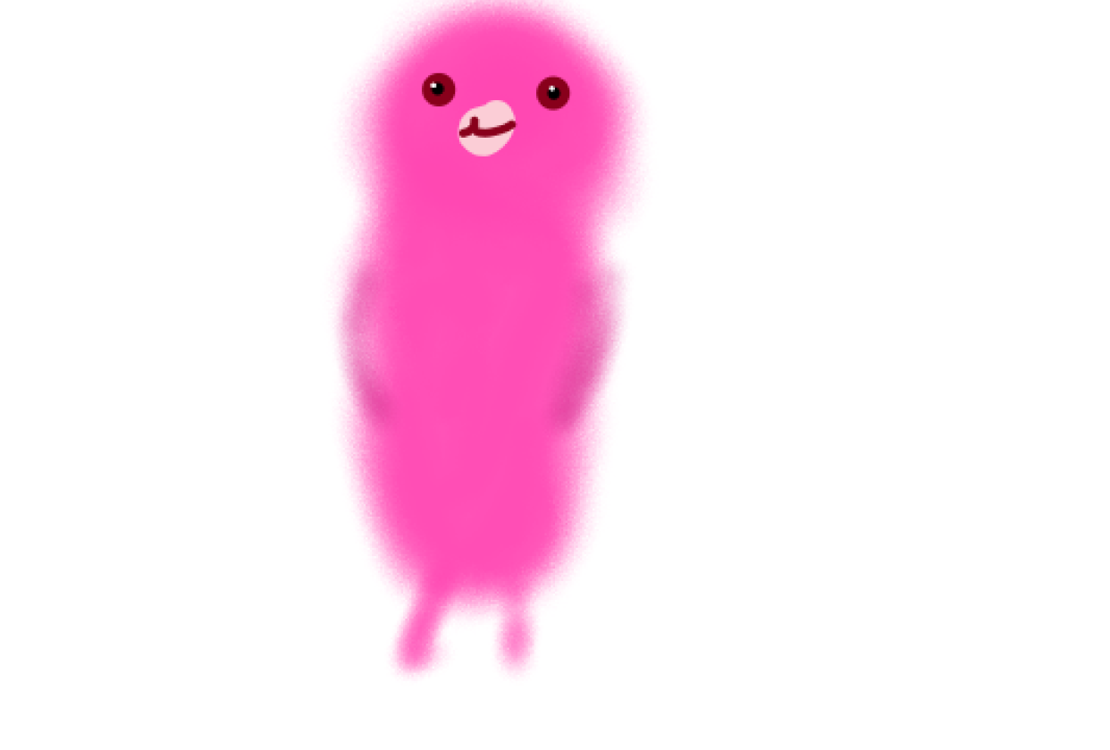 Weird-Pink-Llama-Type Herd Gallop Through The Sunset - student project