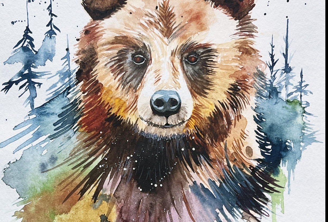 abstrakt Hund Hündchen Aquarell Kunst Porträt bunt Weiß Hintergrund ai  generativ 29948465 Stock-Photo bei Vecteezy, image size:1242x839