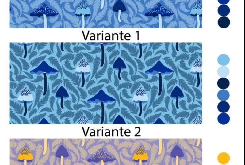 Mushroom pattern and color variation