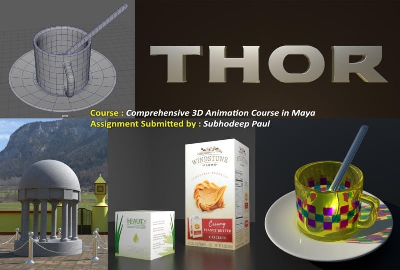 3D Modeling, Lighting, Shading, Texturing and Title Animation in Maya