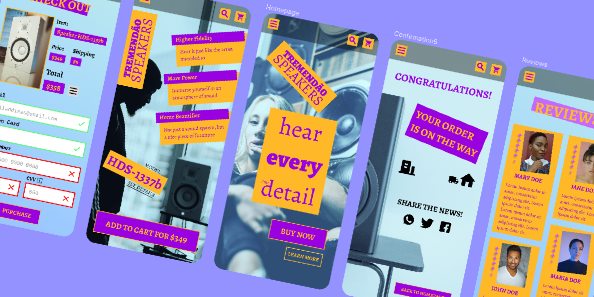 Tremendão Speakers - A Project for Daniel Scott's Essentials Figma Course