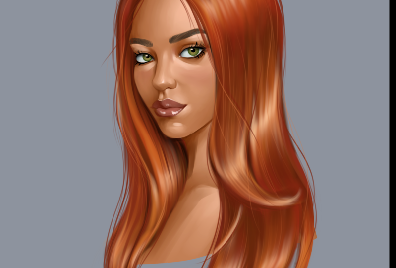 Red Hair Painting