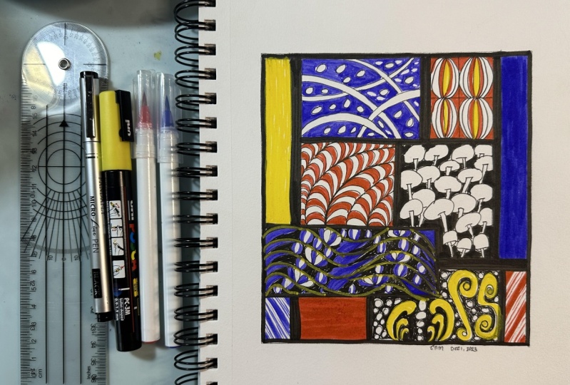 Playful zentangle