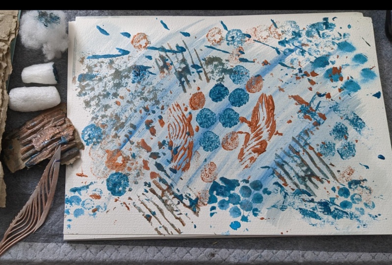 Mark Making with Foraged and Found items