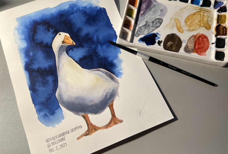 Watercolor Goose