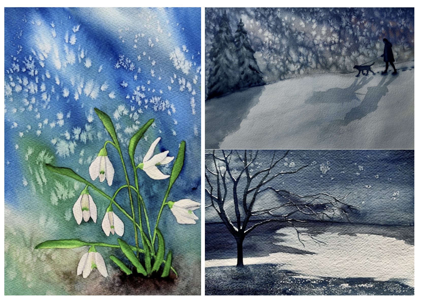 País das maravilhas do inverno: criando texturas de paisagem em aquarela  com sal | Züleyha Aydoğdu | Skillshare, image size:1666x1178