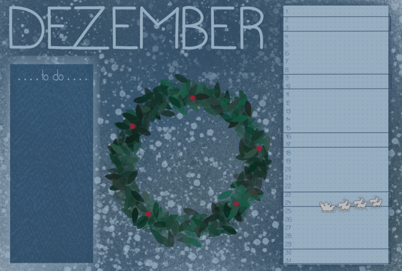 December monthly spread