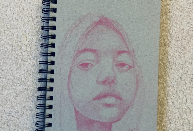 Colored pencil portrait