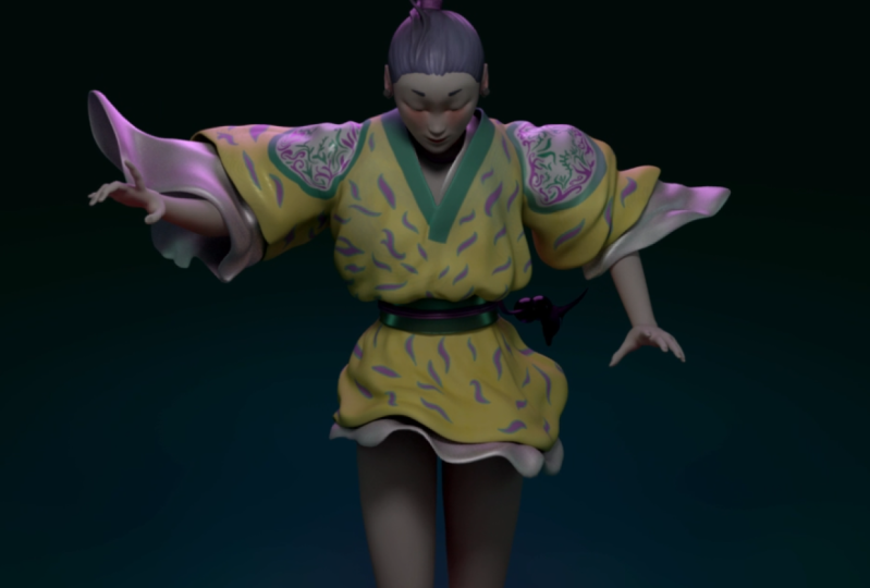 3D estilyzed character based on the concept art by ZeenChin